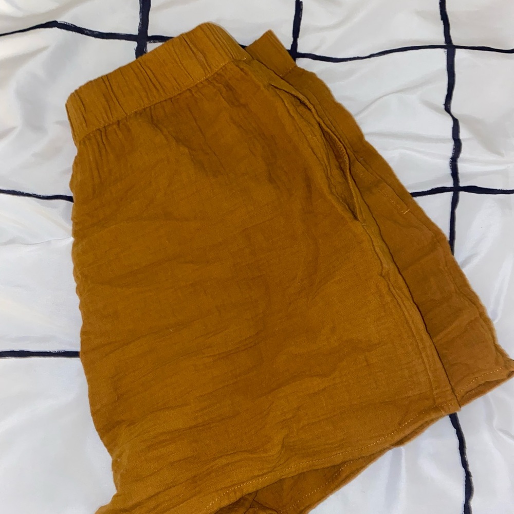 Orange cotton shorts